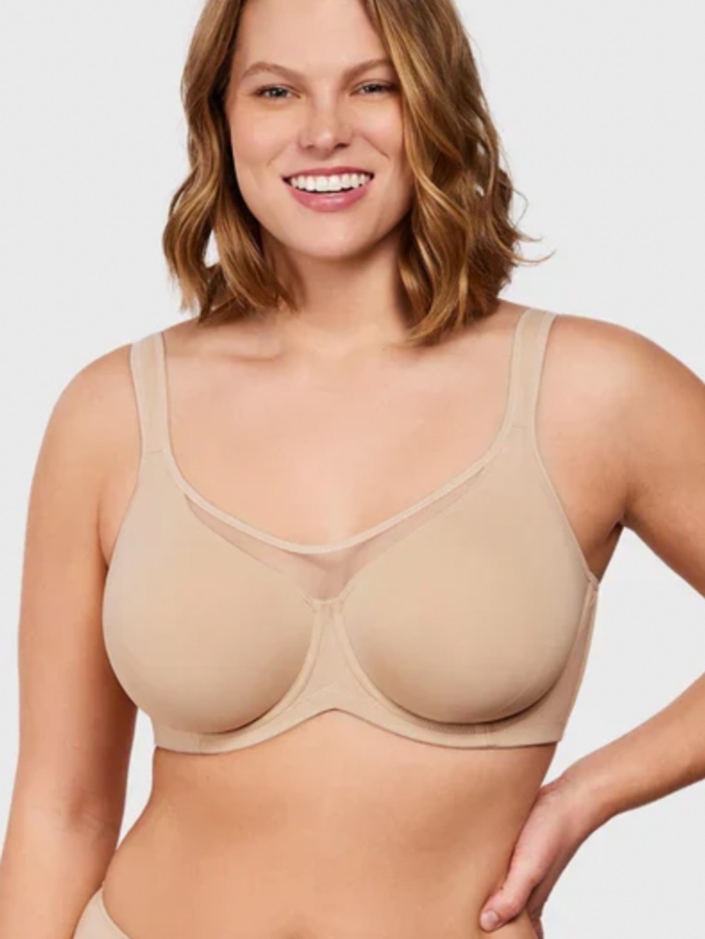 Hilaine Soft Cloud Minimizer Bra Beige 32D